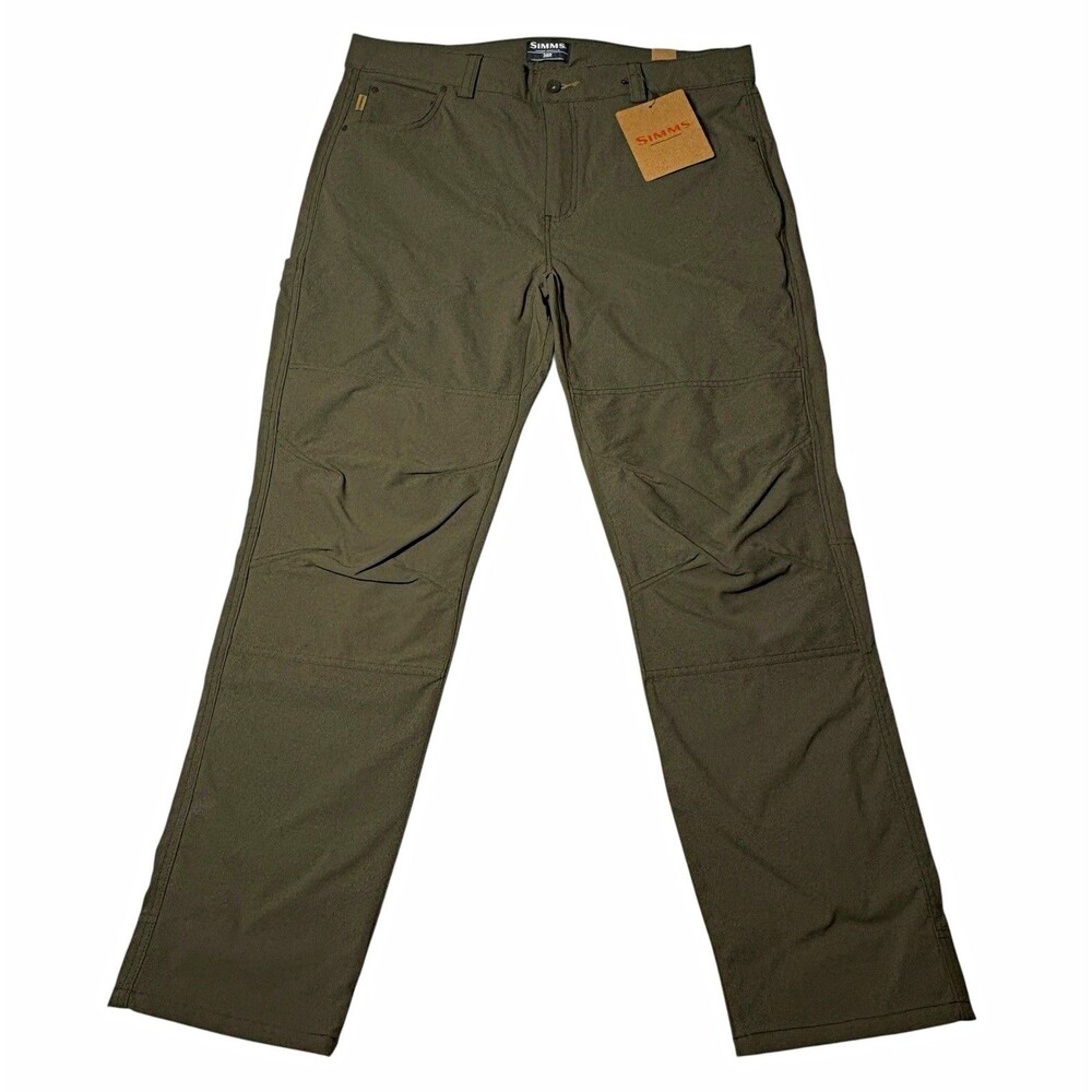 Simms Dockwear Pant Men's 38R Regular 32" Inseam Dark Stone Stretch DWR NWT